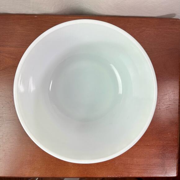 Pyrex Hamilton Beach VTG White Milk Glass #8 Bowl For Stand Mixer 4 Stripe - Picture 3 of 7